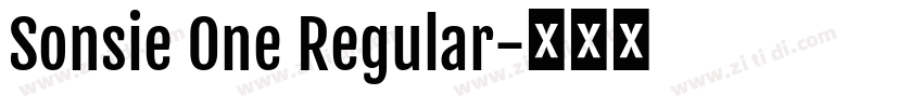 Sonsie One Regular字体转换 Sonsie One Regular字体转换